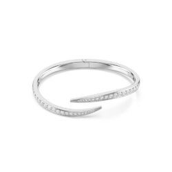 Swarovski - Str: L - Vienna bangle, Round cut, Swan, White, Rhodium plated