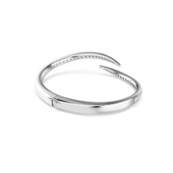 Swarovski - Str: L - Vienna bangle, Round cut, Swan, White, Rhodium plated - Bilde 2