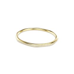 Swarovski - Str: M - Dextera bangle, Octagon shape, Round cut, White, 18K gold finish - Bilde 2