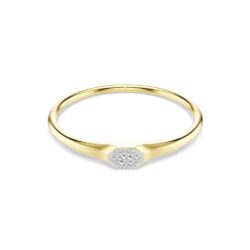 Swarovski - Str: M - Dextera bangle, Round cut, White, 18K gold finish