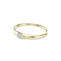 Swarovski - Str: M - Dextera bangle, Round cut, White, 18K gold finish - Bilde 2
