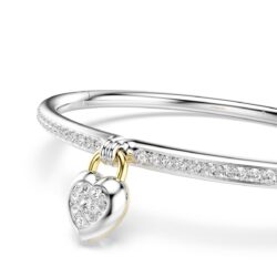 Swarovski - Str: M - Idyllia bangle, Mixed cuts, Heart, Pink, Mixed metal finish - Bilde 2