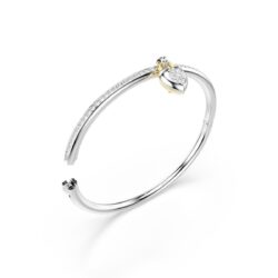 Swarovski - Str: M - Idyllia bangle, Mixed cuts, Heart, Pink, Mixed metal finish - Bilde 5