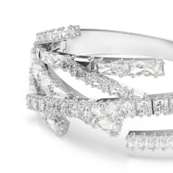 Swarovski - Str: M - Matrix bangle, Mixed cuts, White, Rhodium plated - Bilde 2
