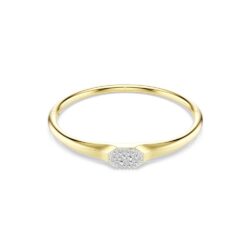 Swarovski - Str: S - Dextera bangle, Round cut, White, 18K gold finish