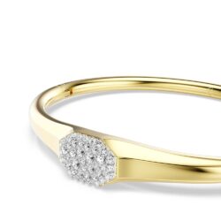 Swarovski - Str: S - Dextera bangle, Round cut, White, 18K gold finish - Bilde 2