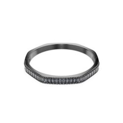 Swarovski - Str: S - Matrix bangle, Baguette cut, Octagon shape, Gray, Ruthenium plated