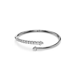 Swarovski - Str: S - Sublima bangle, White, Ruthenium plated
