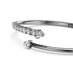 Swarovski - Str: S - Sublima bangle, White, Ruthenium plated - Bilde 2