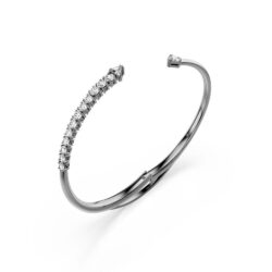 Swarovski - Str: S - Sublima bangle, White, Ruthenium plated - Bilde 3