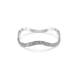 Swarovski - Sublima bangle, Round cut, White, Rhodium plated