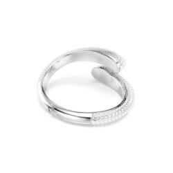 Swarovski - Sublima cuff, Crystal pearl, Round cut, White, Rhodium plated - Bilde 4