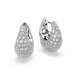 Swarovski - Sublima earrings, Large, White, Rhodium plated - Bilde 3