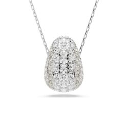 Swarovski - Sublima pendant, Round cut, White, Rhodium plated