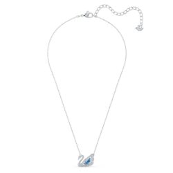 Swarovski - Swan necklace, Dancing swan, Blue, Rhodium plated - Bilde 3