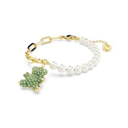 Swarovski - Teddy bracelet, Bear, Green, Gold-tone plated - Bilde 4