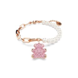 Swarovski - Teddy bracelet, Bear, Pink, Rose gold-tone plated