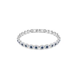 Swarovski - Una Angelic bracelet, Round cut, Blue, Rhodium plated