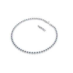Swarovski - Una Angelic necklace, Round cut, Blue, Rhodium plated - Bilde 2