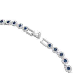 Swarovski - Una Angelic necklace, Round cut, Blue, Rhodium plated - Bilde 3