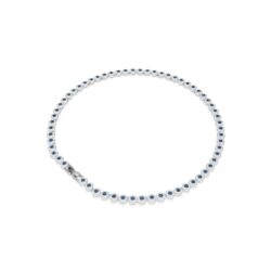 Swarovski - Una Angelic necklace, Round cut, Blue, Rhodium plated - Bilde 4