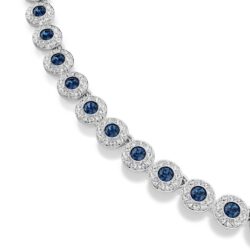 Swarovski - Una Angelic necklace, Round cut, Blue, Rhodium plated - Bilde 5