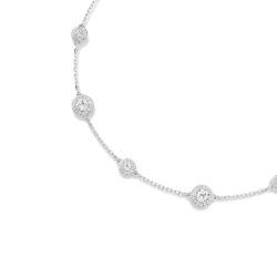 Swarovski - Una Angelic necklace, Round cut, Double sided motifs, White, Rhodium plated - Bilde 3