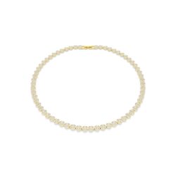 Swarovski - Una Angelic necklace, Round cut, Small, White, Gold-tone plated