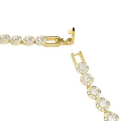 Swarovski - Una Angelic necklace, Round cut, Small, White, Gold-tone plated - Bilde 3