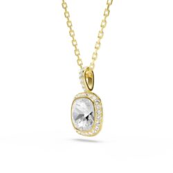 Swarovski - Una Angelic pendant, Cushion cut, White, 18K gold finish - Bilde 2