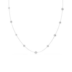 Swarovski - Una Angelic strandage, Round cut, White, Rhodium plated