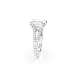 Swarovski - Str: 55 - Stilla cocktail ring, Square cut, Pavé, White, Rhodium plated - Bilde 4
