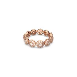 Swarovski - Str: 58 - Una Angelic ring, Round cut, White, 18K rose gold finish