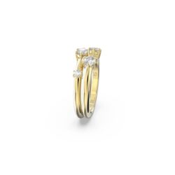 Swarovski - Str: 60 - Constella ring, Set (2), Round cut, White, 18K gold finish - Bilde 3