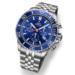 Swiss Military Sølvfarget/Blå - 43mm - Bilde 2