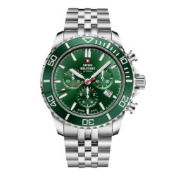 Swiss Military Sølvfarget/Grønn - 43mm