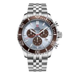 Swiss Military Sølvfarget/Lys blå - 43mm