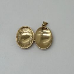 VINTAGE - Anheng i Gult gull i 14K (585) Medaljong - Bilde 2