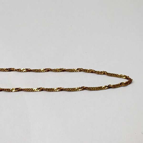 VINTAGE - Kjede i Gultgull i 14K (585) Singapore Lengde: 40cm