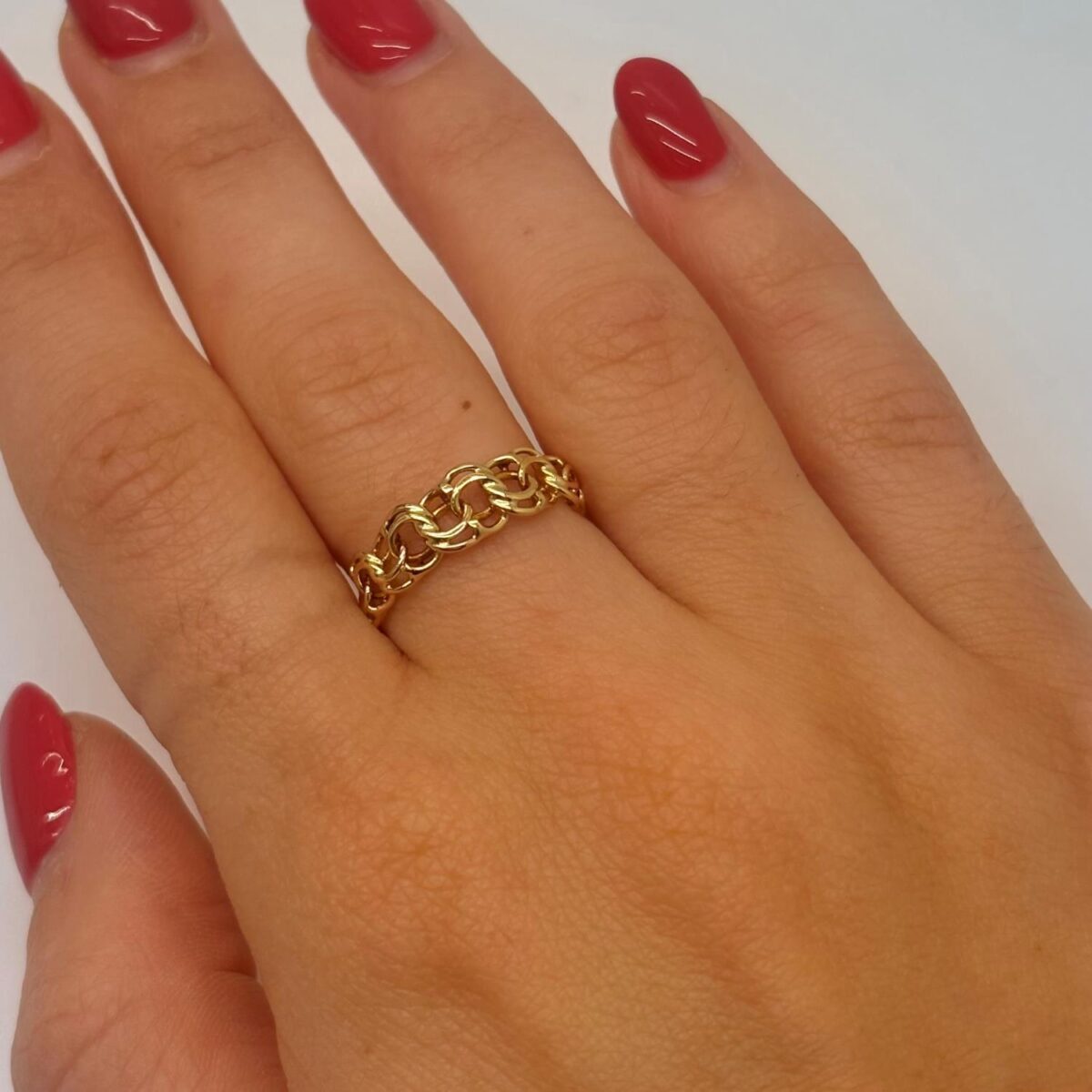 VINTAGE - Ring i Gultgull i 14K (585) Bismarc Str: 55 - Bilde 2