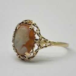 VINTAGE - Ring i Gultgull i 14K (585) Camè Str: 62 - Bilde 2