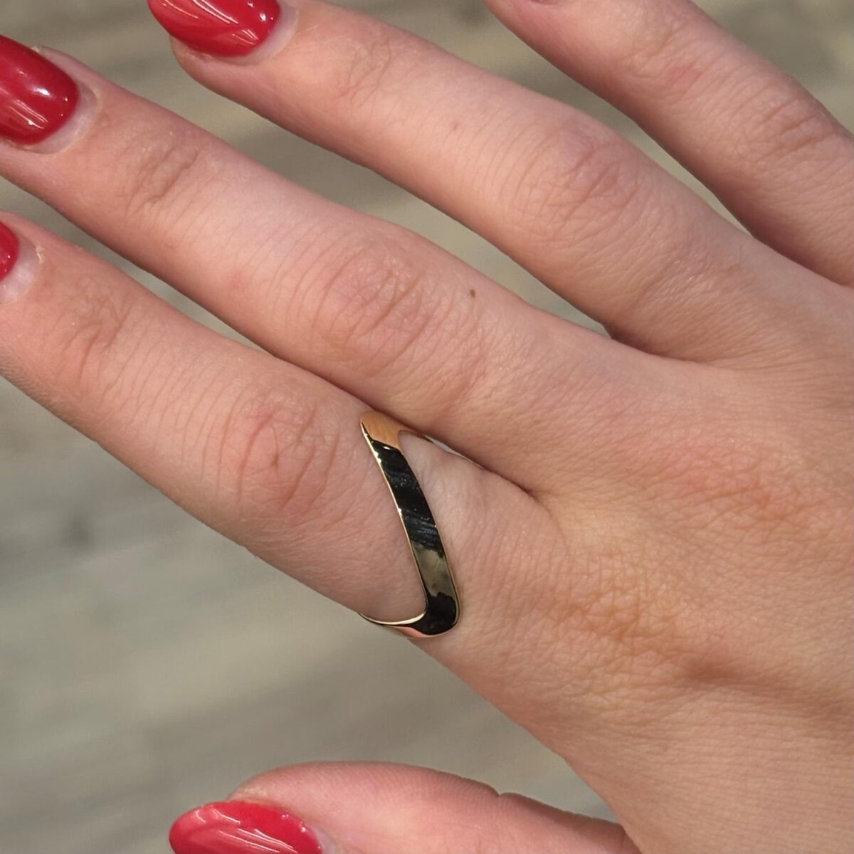 VINTAGE - Ring i Gultgull i 14K (585) slave ring Str: 55 - Bilde 2